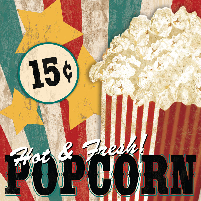 Movie Snacks 2 - Wrapped Canvas Print, 30cm H x 30cm W x 3.8cm D