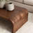 Alaina 55" Wide Mindi Wood Coffee Table, Medium Brown
