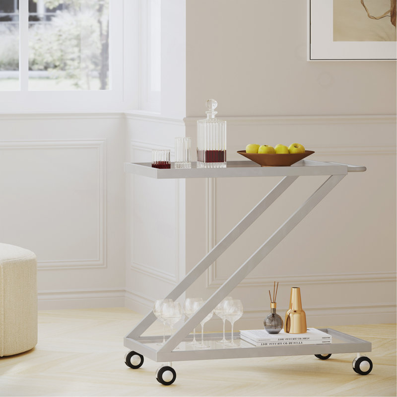 Chariot-bar polyvalent et élégant pour le divertissement à la maison et l'organisation