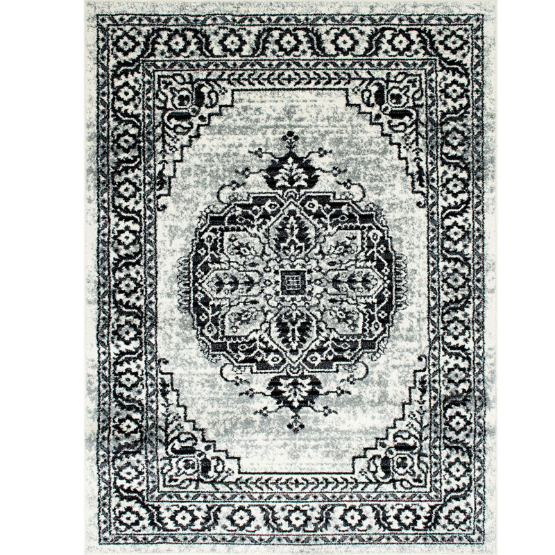 Tapis gris Buchan Medallion, Rectangle 5 pi x 7 pi