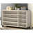 Cortona 45"W Dusty Gray Oak Finish 3-Door Shoe Cabinet-934416849