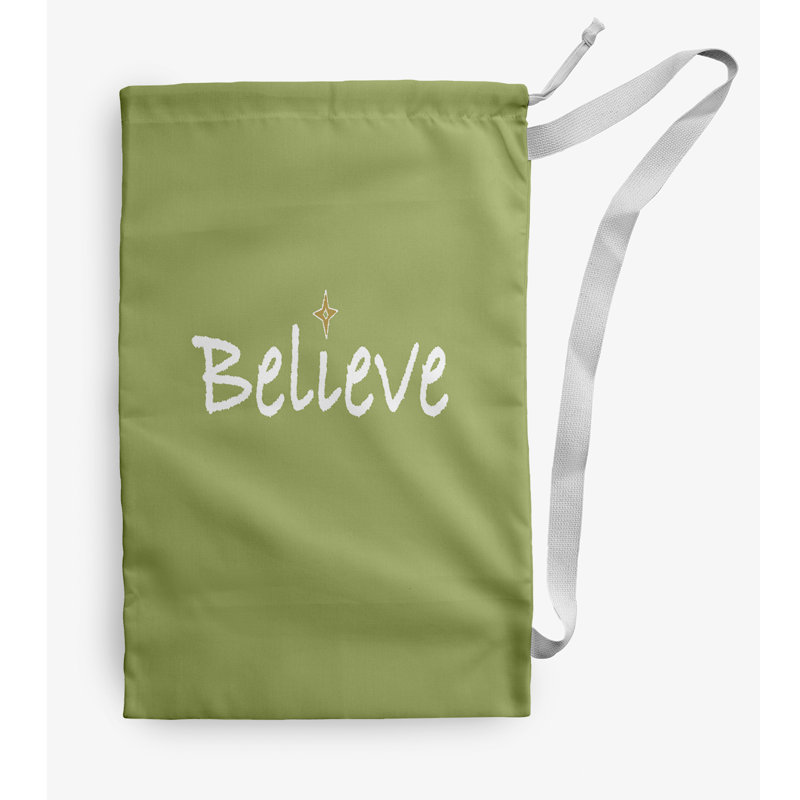 Fabric Laundry Bag with Handles, Medium (36" H x 28" W), Green
