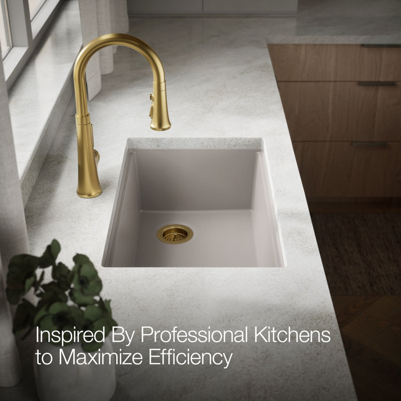 Billings Undermount Single-Bowl Workstation Kitchen Sink, Beige