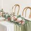 2 pièces d'arrangements floraux artificiels en forme d'arche de mariage-112864382