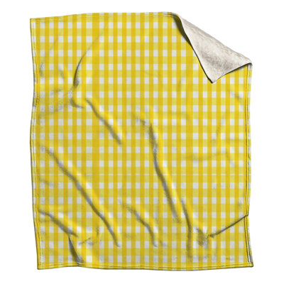 Yellow White Gingham Blankets