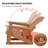Hdpe 3-Position Adjustable Adirondack Glider Chair Set Of 2, Hdpe Adirondack Chairs Set Of 2, Plastic Outdoor Chairs- Looks Exactly Like Real Wood-971957767