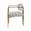 Fauteuil en chenille et or Zayn Beige (ensemble de 2)