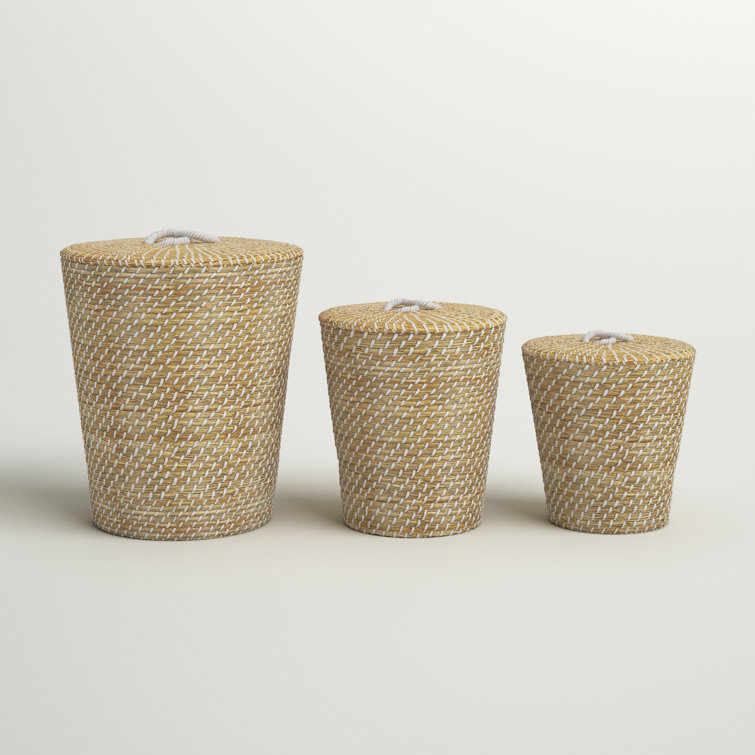 Rattan Basket Set Three Posts