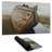 Old abandoned boat in a swamp - 14.00"x24.25" Desk mat