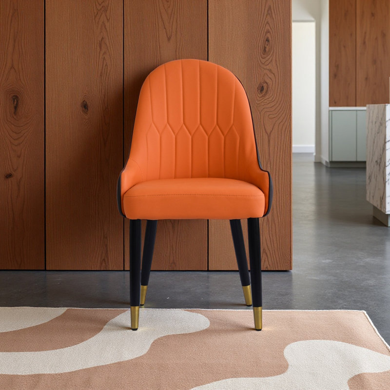 Chaise de salle à manger de style moderne, Blanc / Gris