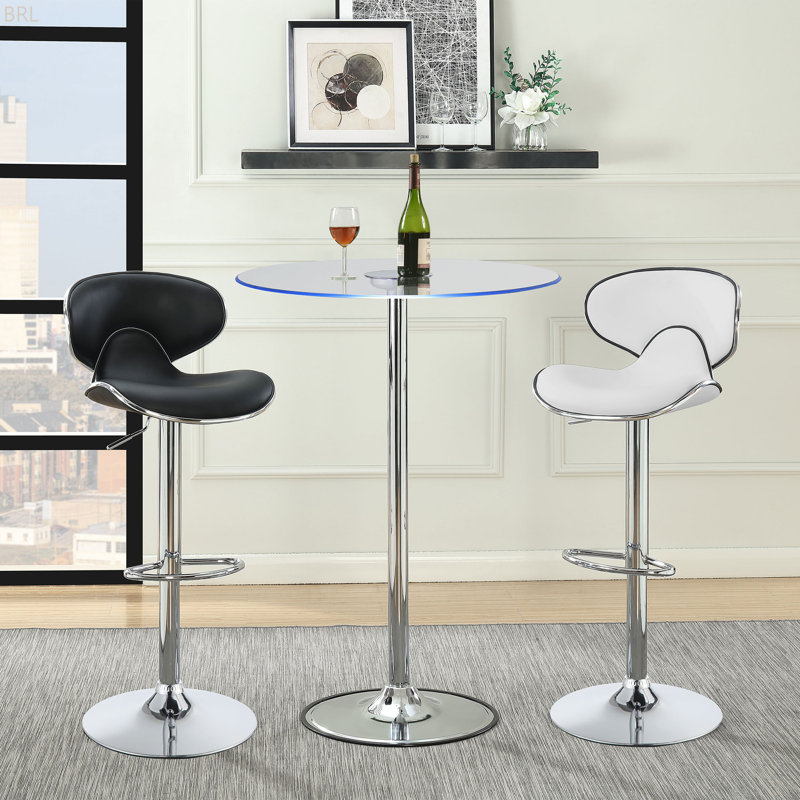 Tabouret de bar ajustable blanc (ensemble de 2)