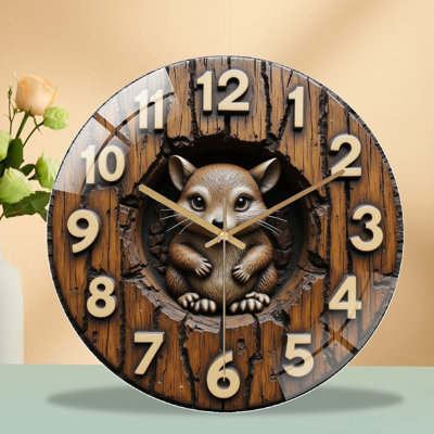 Horloge murale en bois