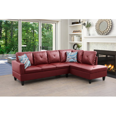 Canapé modulaire en cuir 2 pièces Elaynah