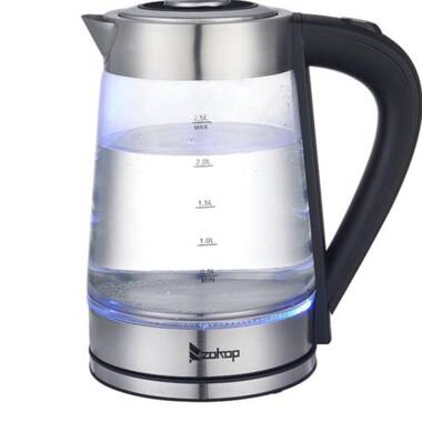 Ktaxon Electric Kettle Water Heater , Glass Tea, Coffee Pot with 7 LED  Light, Auto Shut-Off, Boil-Dry Protection, 1.8 Liter