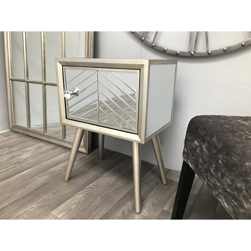 Charlize 46cm W Solid Wood Bedside Table