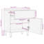 50cm W Bedside Table