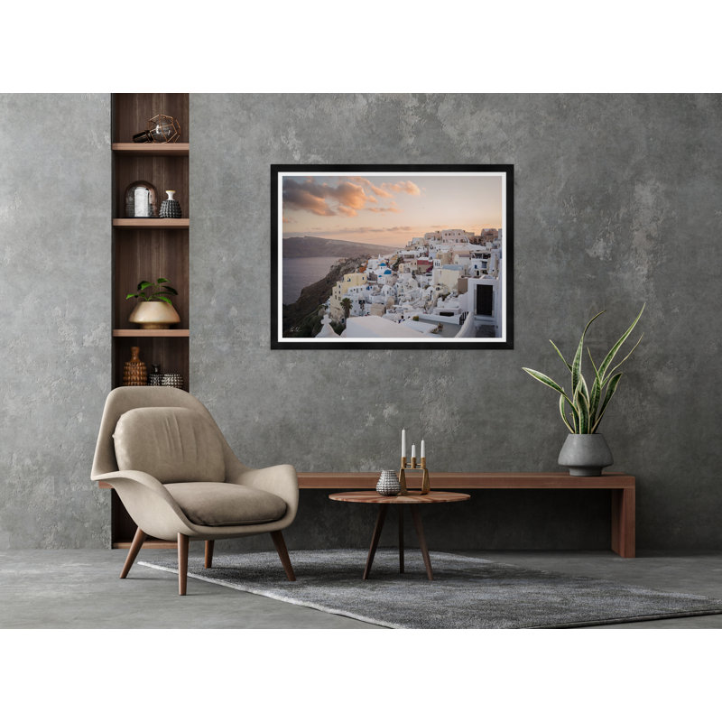 Oia Sunset Coastline VI Print by Tim Klein
