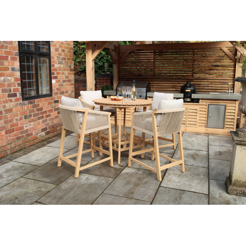 FSC 1 Roma Bar set 100cm High Table with 4x Deluxe Roma Bar Stools