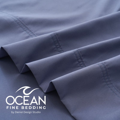 OCEAN FINE BEDDING Microfiber Flatweave Sheet Set
