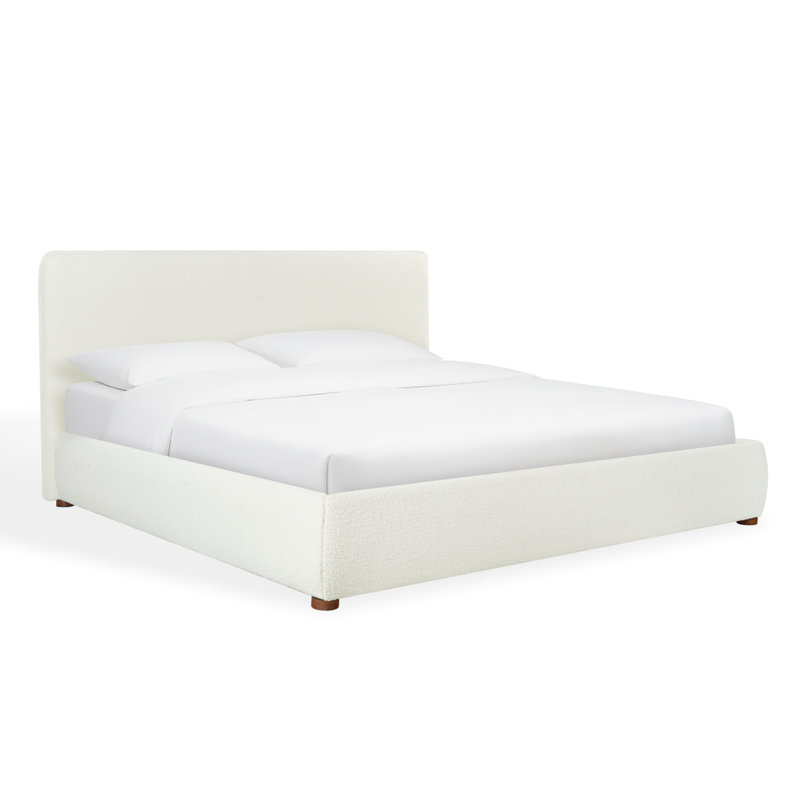 Callahan Upholstered Bed, Queen, Ivory Boucle