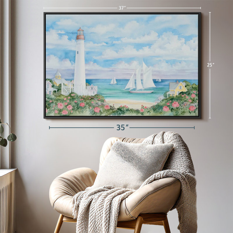 " Ocean View Lighthouse ", 37" H x 25" W