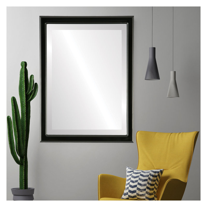 Miroir d'appoint Midville, H 17 po x l 13 po, Noir mat