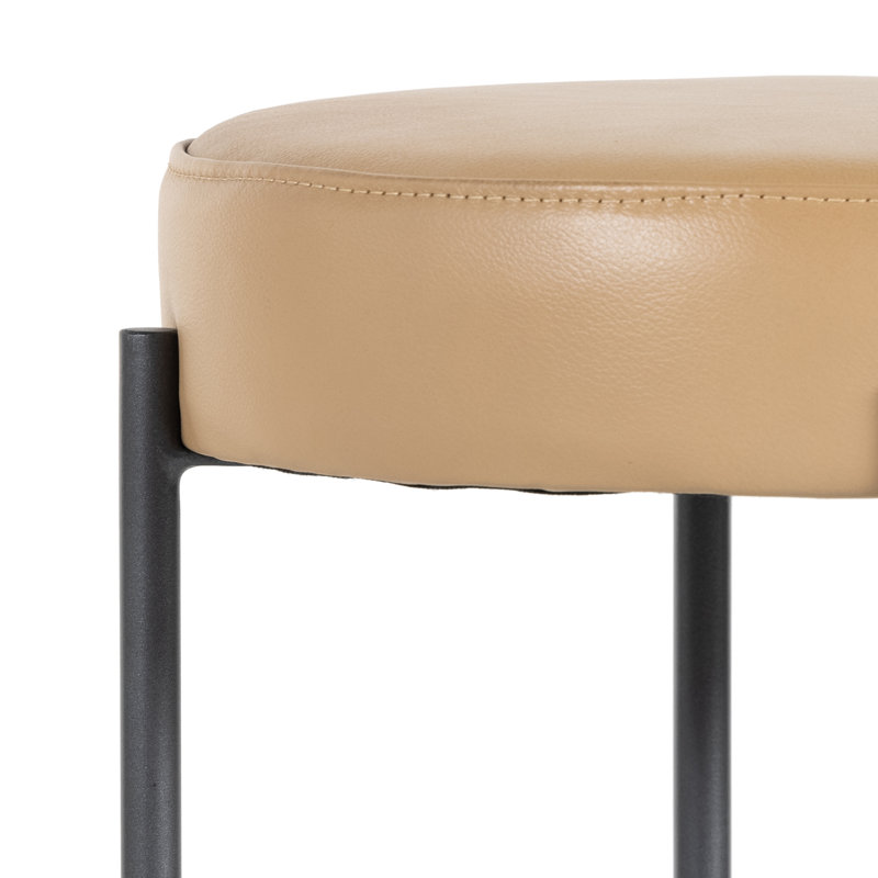 Nocona Bar Stool, Leather - Natural, Counter Stool (26" Seat Height)