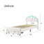 Smart LED White Velvet Bed Frame With Storage Drawers, Scalloped Petal Headboard & App Control, European Single (90X200cm) & Double (140X200cm)-983848356