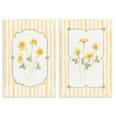 Ensemble de 2 plaques murales Sweet Honey Blooms, design par Beth Grove