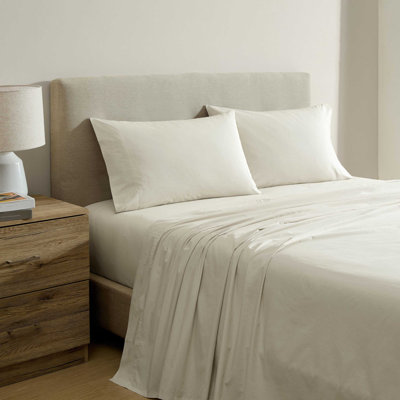 Ensemble de draps en coton percale de couleur unie Nautica