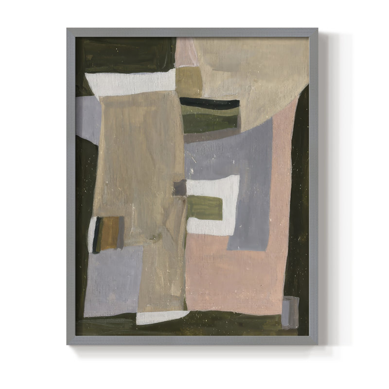 «Green Forest II», reproduction encadrée - bois massif, Gris, H 11 po x l 9 po