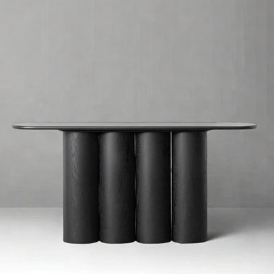 Console en bois massif de style Wabi-Sabi