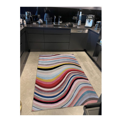 Tapis décoratif moderne multicolore lavable à la machine