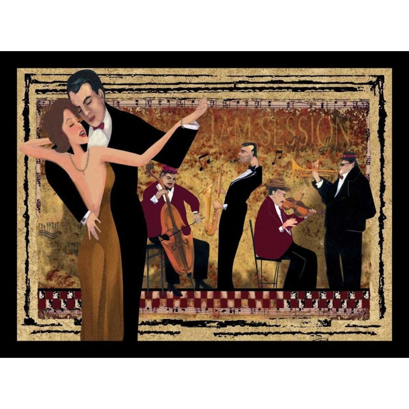  Art sur toile tendue par CW Designs Inc., titré Jam, 15" H x 18" W