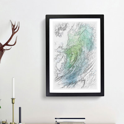 The Curl of a Wave - Picture Frame Painting Print