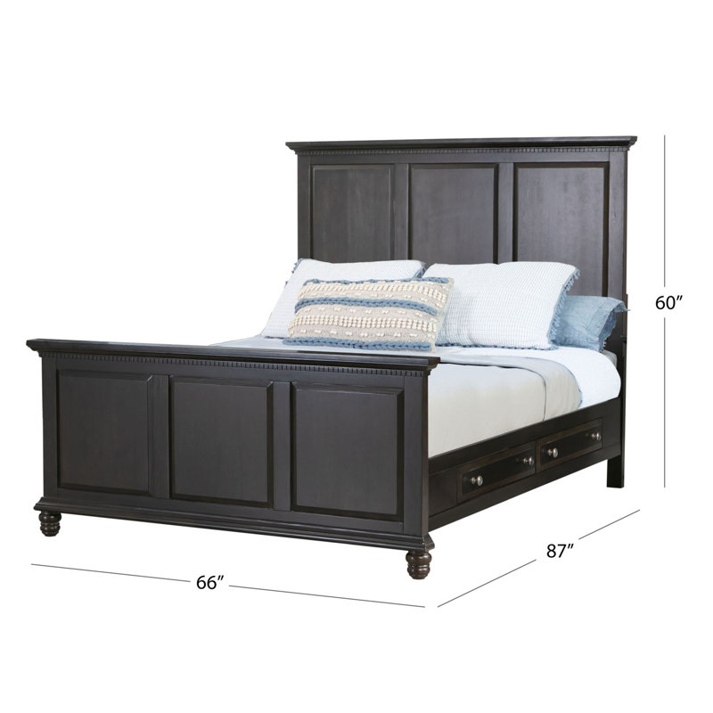 Athziry Solid Wood Platform Storage Bed, Queen
