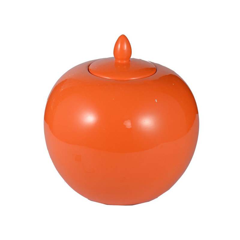 Pot de rangement Asadbek, Orange, H 11 po x l 10,5 po x P 10,5 po