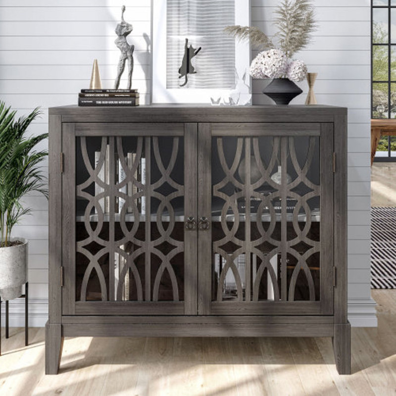 Armoire d'appoint 2 portes, Gris brun