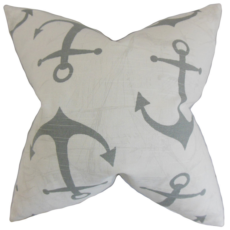 Coussin Enye, Bleu marine, Plumes / duvet, H 26 po x l 26 po x P 6 po