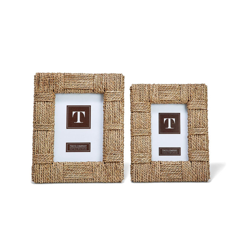 Set Of 2 Sea Grass Photo Frame