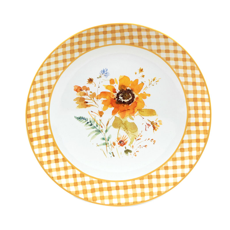 Ensemble de 4 assiettes à dîner Certified International Sunflowers Forever