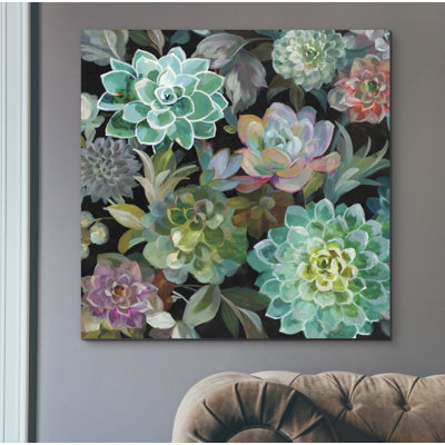 « floral plantes grasses v2 crop », reproduction de peinture à l’acrylique sur toile