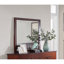 Commode en cerisier avec miroir et 6 tiroirs, meubles de chambre à coucher en bois