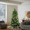 Arbre de Noël artificiel vert 6 pi avec base en métal pré-éclairé