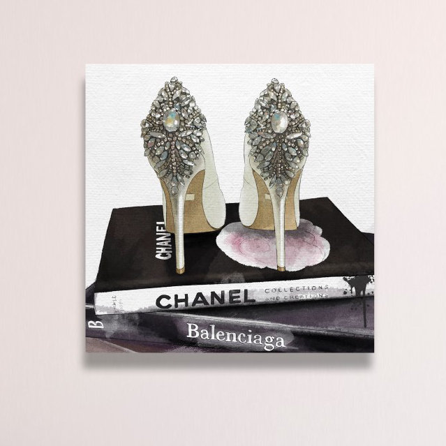My Trophies Shoes - Wrapped Canvas Painting, 16" H x 16" W
