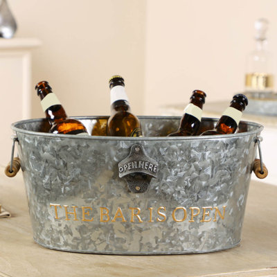 Rothermel Zinc "The bar is open" Ice Bucket