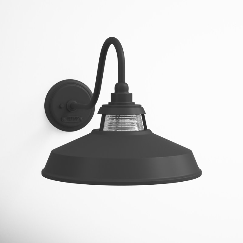 Calum Aluminum Wall Light, Black, 11.5" H x 14" W x 24" D