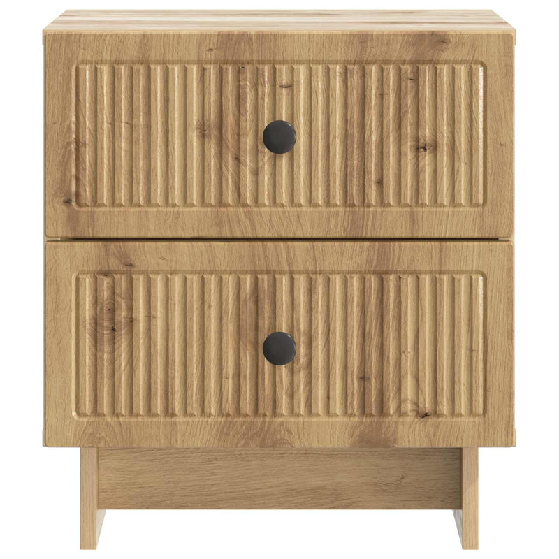 43cm W Manufactured Wood Bedside Table, Artisan Oak