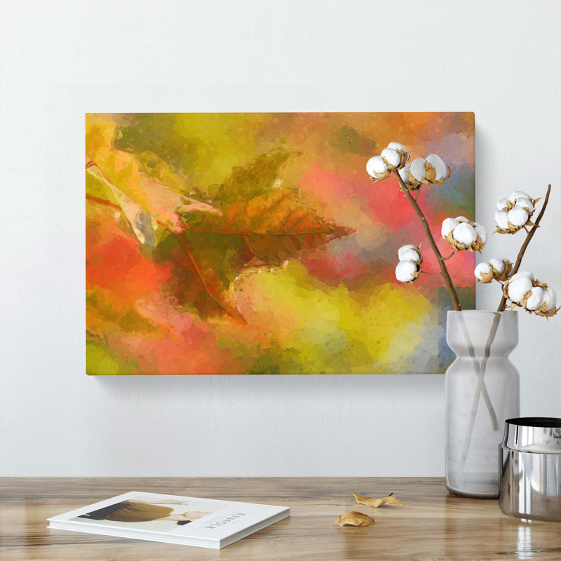 Autumn Tree Leaves in Abstract - Wrapped Canvas, 60cm H x 91cm W x 3cm D