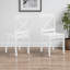 Chaise de salle à manger en bois manufacturé blanc massif Jordan, H 35,47 po x l 17,21 po x P 19,13 po